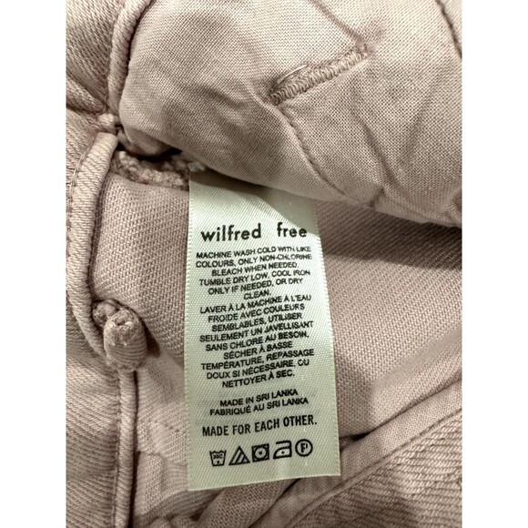 Aritzia Wilfred Free Size 4 Womens Pink Modern Cargo Pants Barbiecore Y2K Canvas - Picture 10 of 12